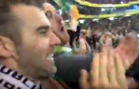 Paul and Stephen Murphy celebrate at the Aviva Stadium