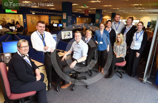 Teleperformance employees at the Enniskillen based call centre    RMG45