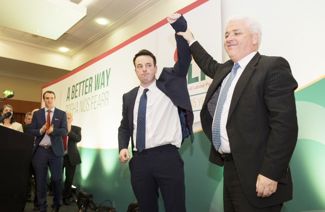 SDLP Conference 2015 new leader Colum Eastwood and Deputy Leader Fearghal McKinney