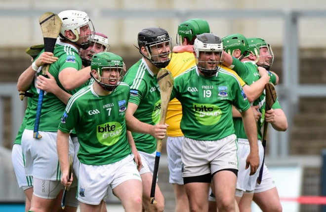 Fermanagh players celebrate Lory Meagher victory.