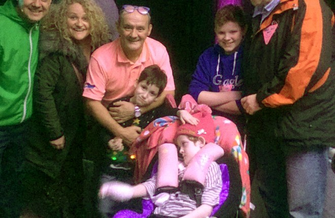 Little Ellie Nicholl and her family met Brendan Carroll and the cast of Mrs Brown's Boys