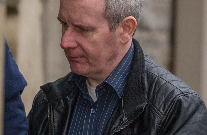 Bernard Quigley arriving at Sligo Circuit Court, to be sentenced for the robbery of a Bank of Ireland ATM in Tubbercurry, Co. Sligo in 2014.  Photo: James Connolly 04FEB16