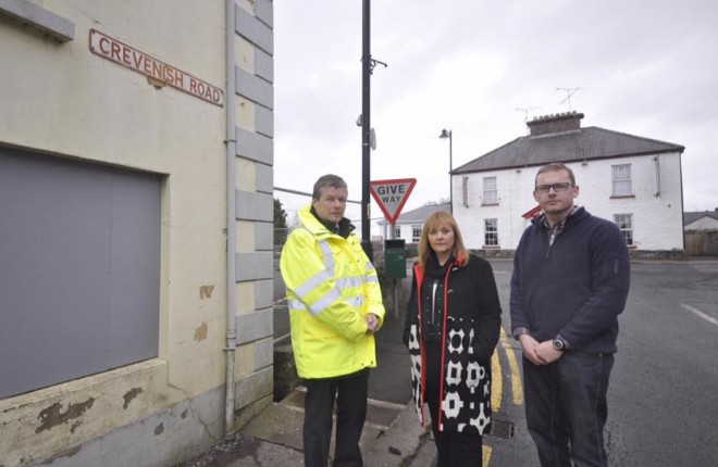 Conor Loughrey (DRD Western Division Manager), DRD Minister Michelle McIlveen and David Mahon