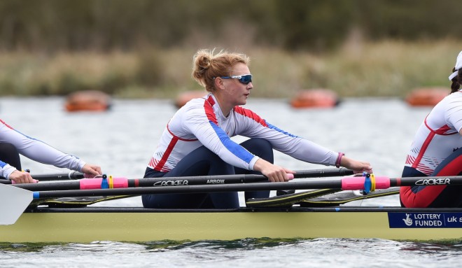 Holly Nixon in international rowing action for Team GB. Picture: Intersport Images