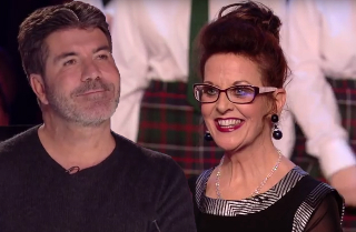 Veronica McCarron wearing glasses from McElholm Optician, Enniskillen, caught Simon Cowell's eye when she appeared on Britain's Got Talent recently