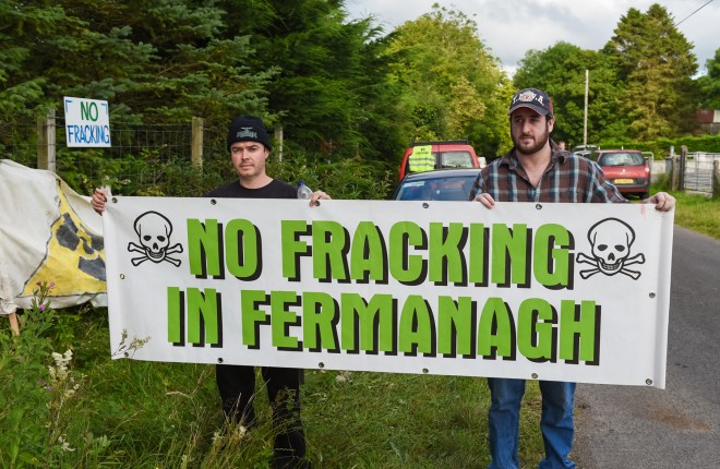 Protests against fracking last year    RMGFH101