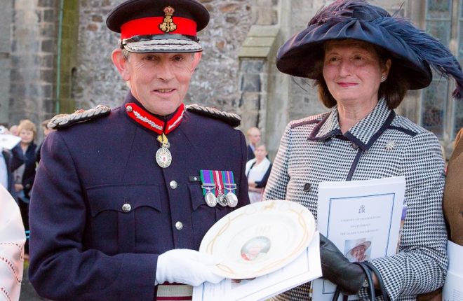 Viscount Brookeborough the Queen's 90th Birthday celebrations in Enniskillen 