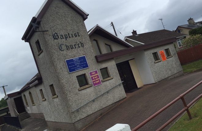 The Baptist Church in Ennsikillen targeted by vandals this week Photo: Ronan McGrade