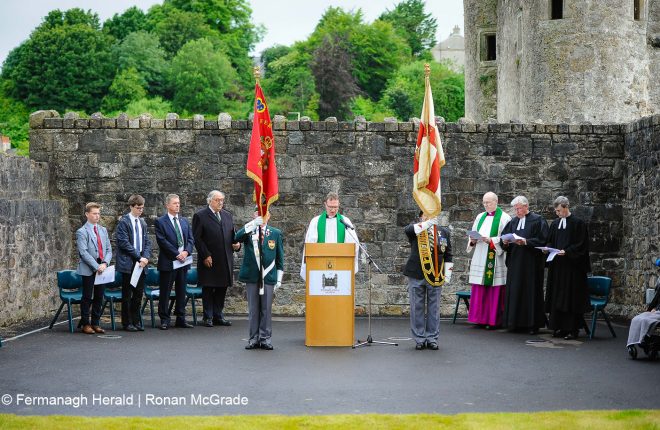 The service at Enniskillen Castle was well attended    RMG43
