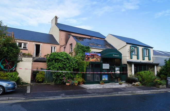 Franco's Restaurant, Enniskillen, was significantly damaged in a fire in the early hours of Sunday morning  RMG98