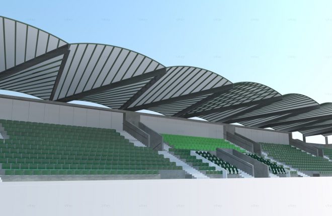 An artist’s impression of the new state-of-the-art stadium at London GAA headquarters in Ruislip