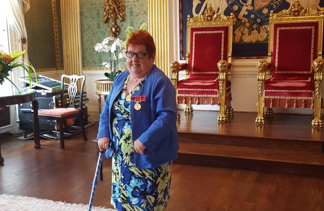 Eileen Drumm received an BEM for her work for the disabled