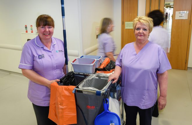 Joyce Harding and Kate Maguire, Domestic Services at SWAH    RMG25