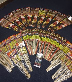 Police have seized a quantity of fireworks in the Kesh area. 