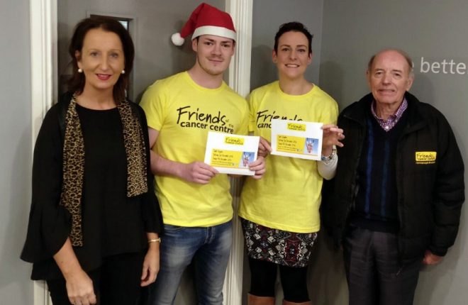 Members of Friends of the Cancer Centre’s Fermanagh fundraising group are getting behind Philip McManus and Jacqui Kennedy, both from Enniskillen, as they prepare to participate in the charity’s annual Santa skydive