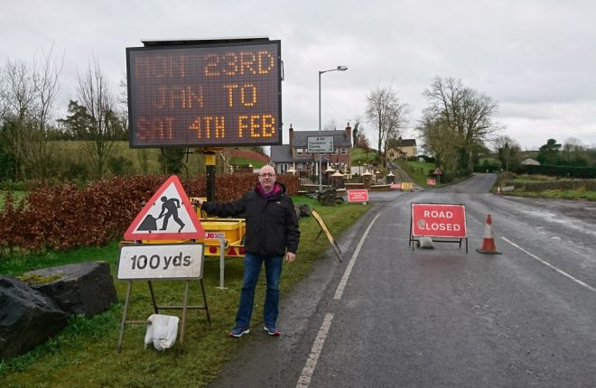 Councillor Thomas O'Reilly at the A34 Newtownbutler to Clones Road which is in line for an upgrade  