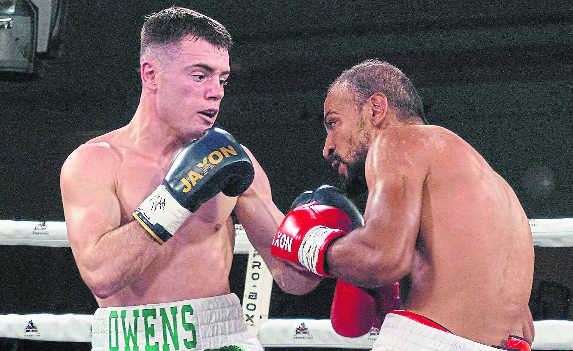 Boxer Rhys Owens says he’s “feeling a bit more at ease” as he prepares for his second professional bout, just three weeks after his debut