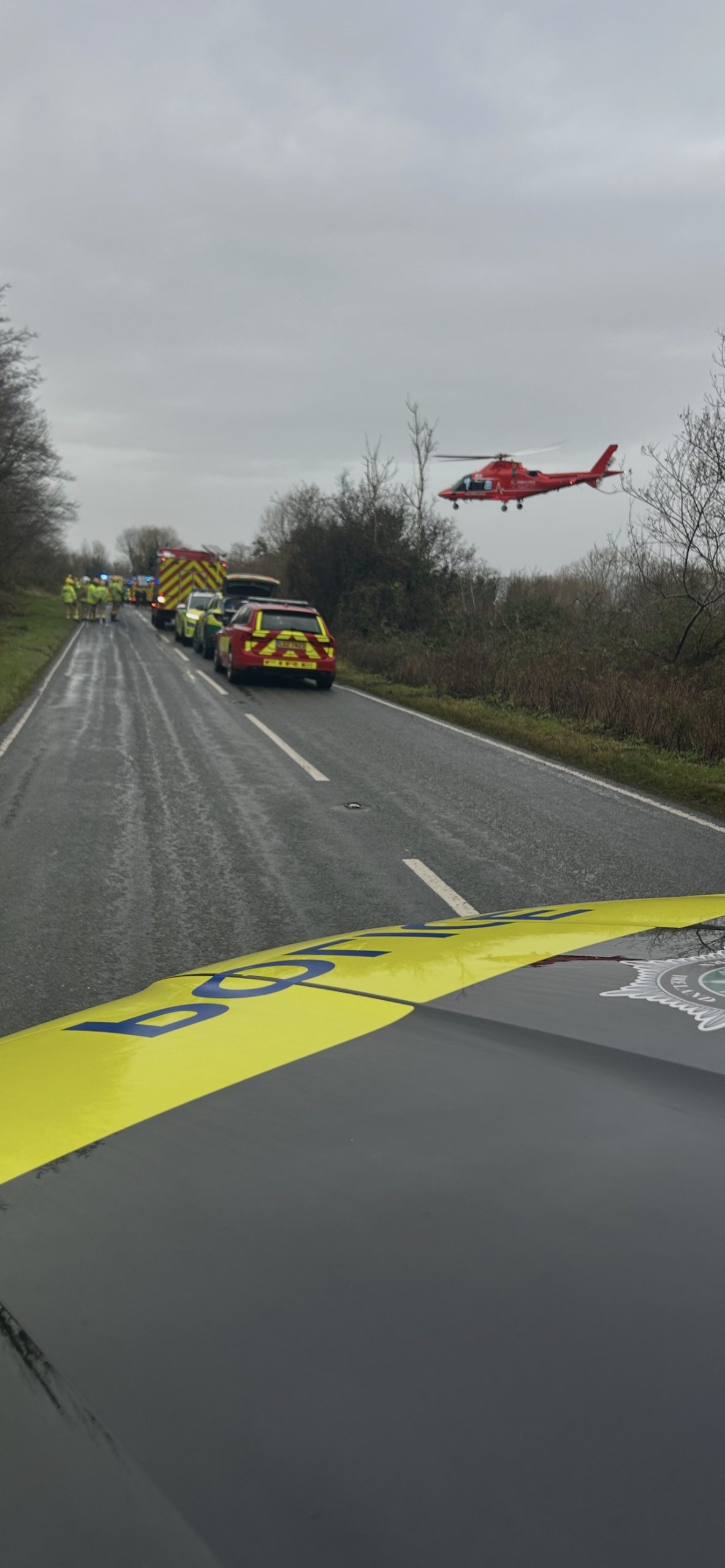 One person remains "in a critical condition" following a one-vehicle collision which occurred on a road in Fermanagh yesterday (Wednesday).
