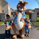 Charlie and Katie McManus from Derrylin with Peter rabbit.