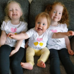 Demi, Ryleigh and Darci Brazil. Rocking their Easter t-shirts