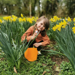 Sienna Mee, finding Easter eggs, Lisbellaw