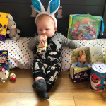 Kai relaxing with his chocolate