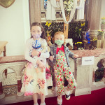 Aoibhe and Faye McManus admiring the beautiful Easter Garden in Holy Cross Lisnaskea on Easter Sunday