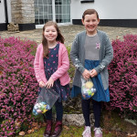 Easter Hunt for Lucy and Katie at Granny and Papa's House Ely Lodge