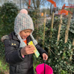 Aoibheann Goodwin doing an Easter Egg Hunt. Bellanaleck