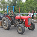 Dermott Brady on his Massey 35.