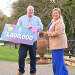 **FREE FOR EDITORIAL USE**
Lotto Jackpot winners Jonny Johnston and partner Christina Williams from County Fermanagh celebrate an extraordinary turn of fortune after winning a life-changing £3.8 million pounds just days before Christmas. Picture date: Thursday December 28, 2023. Photo credit should read: Anthony Devlin