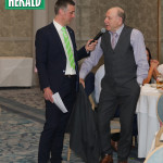 Ciaran Brady chats with 1983 Senior Championship winning Player Benny Fitzpatrick.