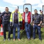 Fab Four - Frank Óg Hughes, Tom Hughes, Nigel Cullen and Damien McManus await the start of the Donagh Annual Vintage and Modern Tractor Run