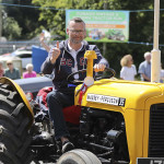 Great Run - Franl Óg Hughes shows his approval for the Tractor Run
