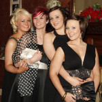 Rebecca Hoy, Jodie Simms, Katherine Smith and Laura Beatty party at Corick House SH21