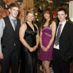 Mark Harpur, Sophie Stevenson, Tara Dolan and Kyle Boyd attending the Formal at Corick House. SH24