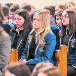Pupils at the St Kevin's College mass blessing in Holy Cross Church Lisnaskea