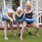 Land Swimmers entertaining the crowds at Festival Lough Erne bmcb 37