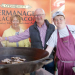 Ernie and Joan Fisher couldn't resist a bacon bap served up by local butcher James O'Doherty bmcb 22