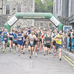 They're Off - The Enniskillen 10 2025 gets under way at the gates of Enniskillen Castle
