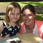 DECORATE.. Aoife and Aine Kelly paint their plaster moulds to take home. RMGFH11