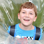 FUN.. Eamon Maguire had a great afternoon playing zorbing football. RMGFH17