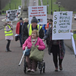 Pacemaker Press 23-02-2026: South West Acute Hospital campaign group traveled to Stormont today in a renewed push to restore emergency general surgery (EGS) at the South West Acute Hospital (SWAH).
Emergency surgery was removed from the hospital on a ÔtemporaryÕ basis in December 2022. Save Our Acute Services (SOAS) has organised a rally titled ÔBringinÕ SWAH to StormontÕ.
Picture By: Arthur Allison/Pacemaker Press.